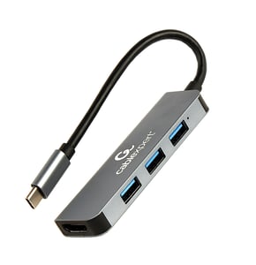 Gembird A-CM-COMBO2-01 USB 3.2 Gen 1 (3.1 Gen 1) Type-C Docking Station, Gray