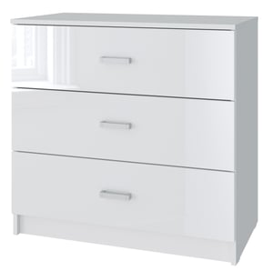 Tuckano Komoda BASIC 3S 80x77x44cm biały/biały połysk