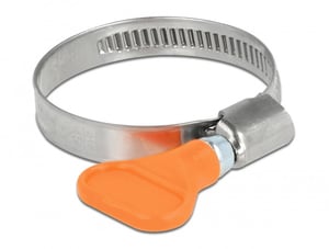 DeLOCK Tube Clamp, Wing Nut, Stainless Steel 400 SS, 30–45 mm, 5 pcs., orange
