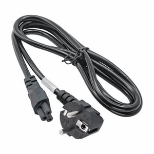 Akyga Power Cord AK-NB-01C for laptops, VDE IEC C5, 250V/50Hz, 1.5 m, Black, CEE7/7, C5 panel