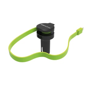 RealPower 257637 Portable Device Charger, Universal, Black, Green, Automatic Cigarette Lighter