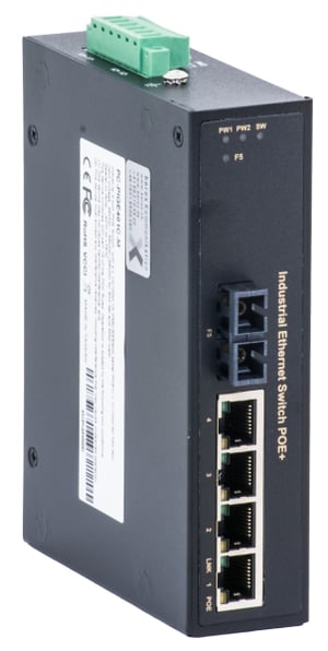 Barox PC-PIGE401C-M przełącznik sieciowy Nie zarządzany L2 Fast Ethernet (10/100) Obsługa PoE Czarny