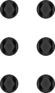 Goobay 70362 Cable Organizer Desk / Wall Cable Holder Black 6 pcs.