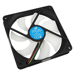 Cooltek Silent Fan 140 PWM Obudowa komputera Wentylator 14 cm Czarny, Biały