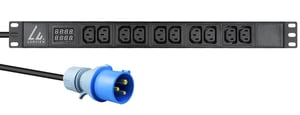 Lanview LVR-3MIEC-AMP-10C13 rozdzielacz zasilania PDU 10 x gniazdo sieciowe 1U Czarny