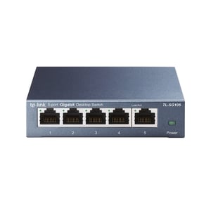 TP-Link TL-SG105 Netzwerk-Switch, unmanaged, L2, Gigabit-Ethernet (10/100/1000), schwarz