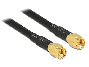 DeLOCK 88891 LMR195-Koaxialkabel, 5 m, schwarz