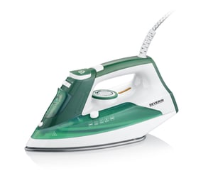 Severin BA 3261 Steam Iron with Ceramic Soleplate, 2400 W, White, Green