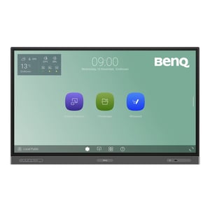 BenQ RP7503 Interaktiv platt skärm 190,5 cm (75") LED Wi-Fi 450 cd/m² 4K Ultra HD Svart Pekskärm Inbyggd processor Android 11 18/7