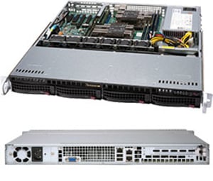 Supermicro SYS-6019P-MT Barebone-Server mit Intel® C621 LGA 3647 (Socket P), Rack (1U), schwarz
