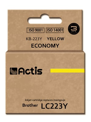 Actis Tusz KB-223Y (zamiennik Brother LC223Y; Standard; 10 ml; żółty)