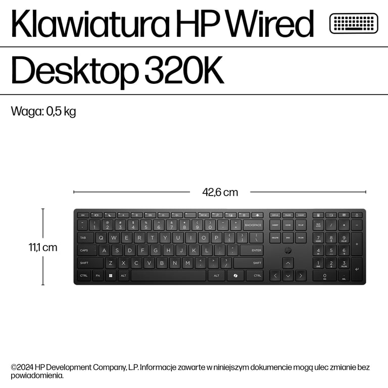 HP Klawiatura przewodowa 320K