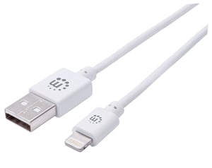 Manhattan 390866 Lightning-kabel 3 m Vit