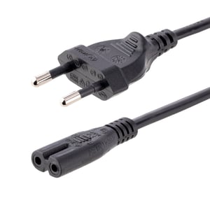 StarTech PXTNB2SEU1M Power Cable, Black, 1 m, CEE7/16 C7 Panel