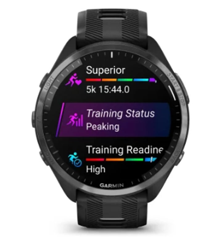 фото Смарт-годинник Garmin Forerunner 965 Carbon Gray Titanium Bezel w. Blk Case Blk/Powder Gray S. Band (010-02809-00/10/80)