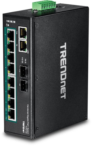 Trendnet TI-PG102 przełącznik sieciowy Nie zarządzany Gigabit Ethernet (10/100/1000) Obsługa PoE Czarny