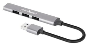 Manhattan 168427 USB 3.2 Gen 1 (3.1 Gen 1) Type-A-hubbar och koncentratorer, 5000 Mbit/s, grå