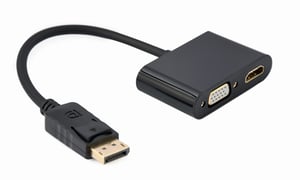 Gembird A-DPM-HDMIFVGAF-01 DisplayPort-Kabel 0,1 m Schwarz