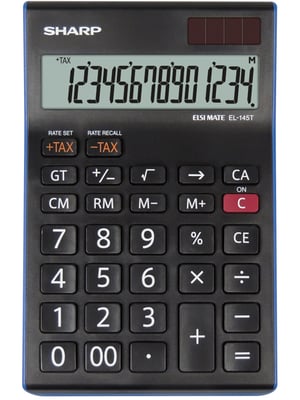 Sharp EL-145T kalkulator Desktop Kalkulator finansowy Czarny