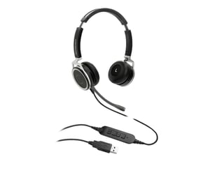 Grandstream Networks GUV3005 Kopfhörer/Headset, kabelgebunden, Kopfbügel, USB Typ A, schwarz