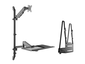 Equip 650170 Halterung und Ständer für Multifunktionsgeräte/PCs/Workstations, 8 kg, schwarz, 43,2 cm (17"), 81,3 cm (32")