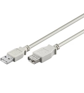 Goobay USB Verl AA 500 HiSpeed 2.0 5 m USB-Kabel USB A Grau