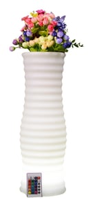 Techly I-LED FLOWERPOT Flower Pot, White Plastic, 1 pc.