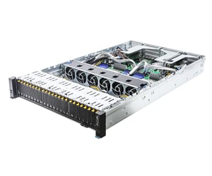 Asrock 2U24E-GENOA2 barebone-server med AMD SoC LGA 6096 Rack (2U) Svart, Grå