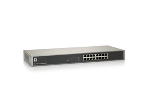 LevelOne GSW-1657 przełącznik sieciowy Nie zarządzany Gigabit Ethernet (10/100/1000) Czarny, Szary