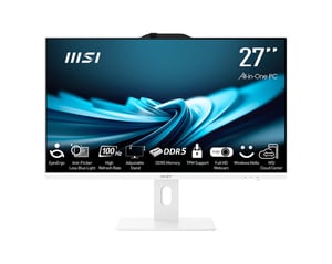MSI Pro AP272P 14M-639EU Intel® Core™ i5 i5-14400 68,6 cm (27") 1920 x 1080 px Allt-i-ett-dator 16 GB DDR5-SDRAM 512 GB SSD Windows 11 Pro Wi-Fi 6E (802.11ax) Vit