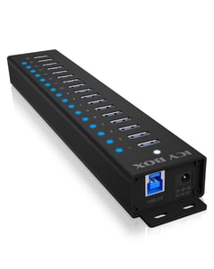 ICY BOX IB-HUB1717-U3 USB 3.2 Gen 1 (3.1 Gen 1) Type-A 5000 Mbit/s Black