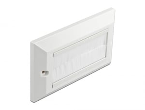 DeLOCK Osłona 146 x 86 mm gospodarki kablami, z biały szczotkowym