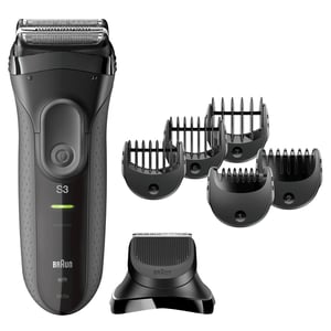Braun 3000BT Folie-rakapparat och trimmer Svart, Grå