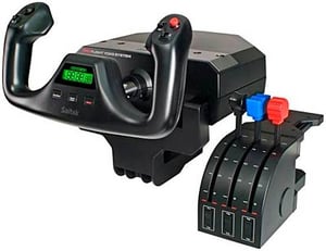Saitek Pro Flight Yoke System Svart Flight Sim