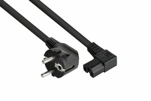 Kabelmeister SK0151-S050 kabel zasilające Czarny 5 m Wtyczka zasilająca typu E+F C15 panel