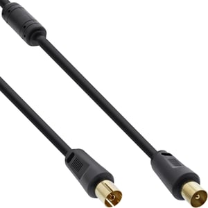InLine 69450P kabel koncentryczny IEC 0,5 m F-Typu Czarny