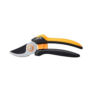 Fiskars Solid L P341 Bypass-Gartenschere, schwarz, orange
