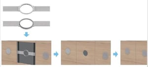 Vivolink VLSPMTC-MOUNT Lautsprecherhalterung für die Deckenmontage, Metall, silberfarben