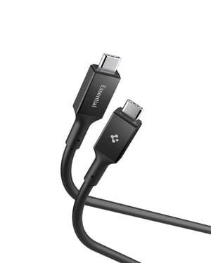 Spigen ACA09461 USB4 Gen 3x2 USB Cable, 1.2 m, USB-C, 40 Gbit/s, 240 W, Black