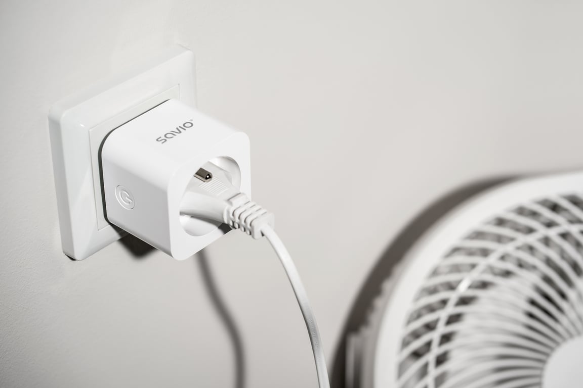 Savio WI-FI smart socket 16A AS-01 White Bezprzewodowy Biały