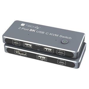 Techly IDATA KVM-DPC8K KVM-Switch Grau