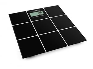 Esperanza EBS004 Waage, rechteckig, schwarz, elektronische Personenwaage