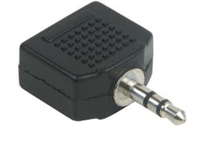 Schwaiger KHA4080 533 3.5 to 3.5 + 3.5 Cable Adapter, Black