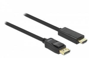 DeLOCK 82435 3 m HDMI to DisplayPort Cable Adapter, Black