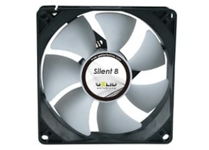 Gelid Solutions Silent 8 Datorchassi Fläkt 8 cm Svart, Vit