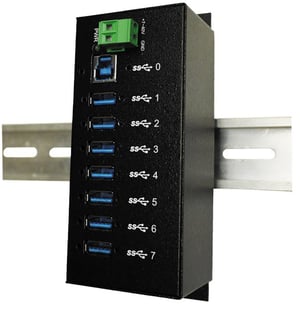 EXSYS EX-1187HMVS huby i koncentratory 5000 Mbit/s Czarny
