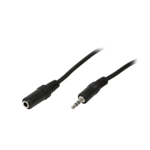 LogiLink 3,5 mm – 3,5 mm, 5 m Audiokabel, schwarz