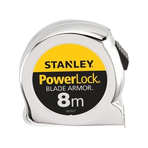 Stanley Powerlock 8 m Tape Measure, Silver Metal