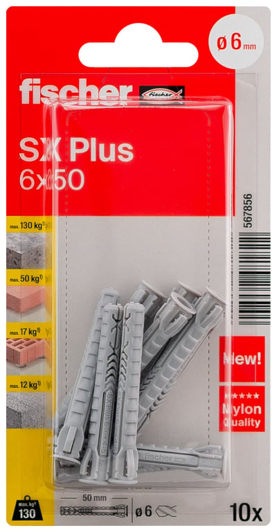 Fischer 567856 kotwa śrubowa/kołek rozporowy 10 szt.