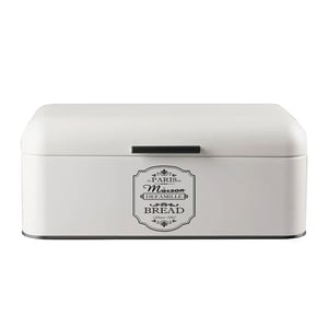 Feel Maestro MR1771 Rectangular White Metal Bread Box